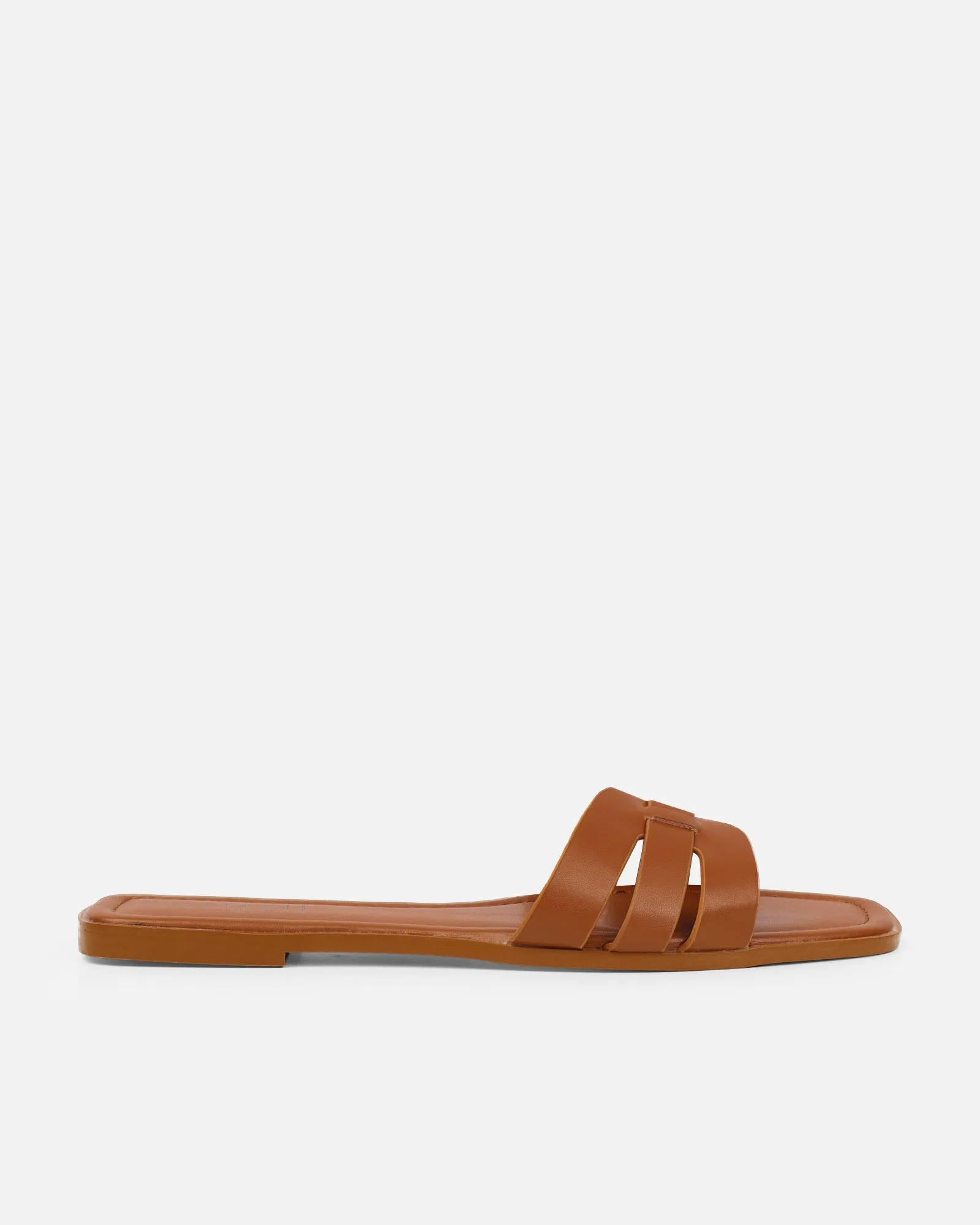 Jorja Tan Slip On Flat Sandals