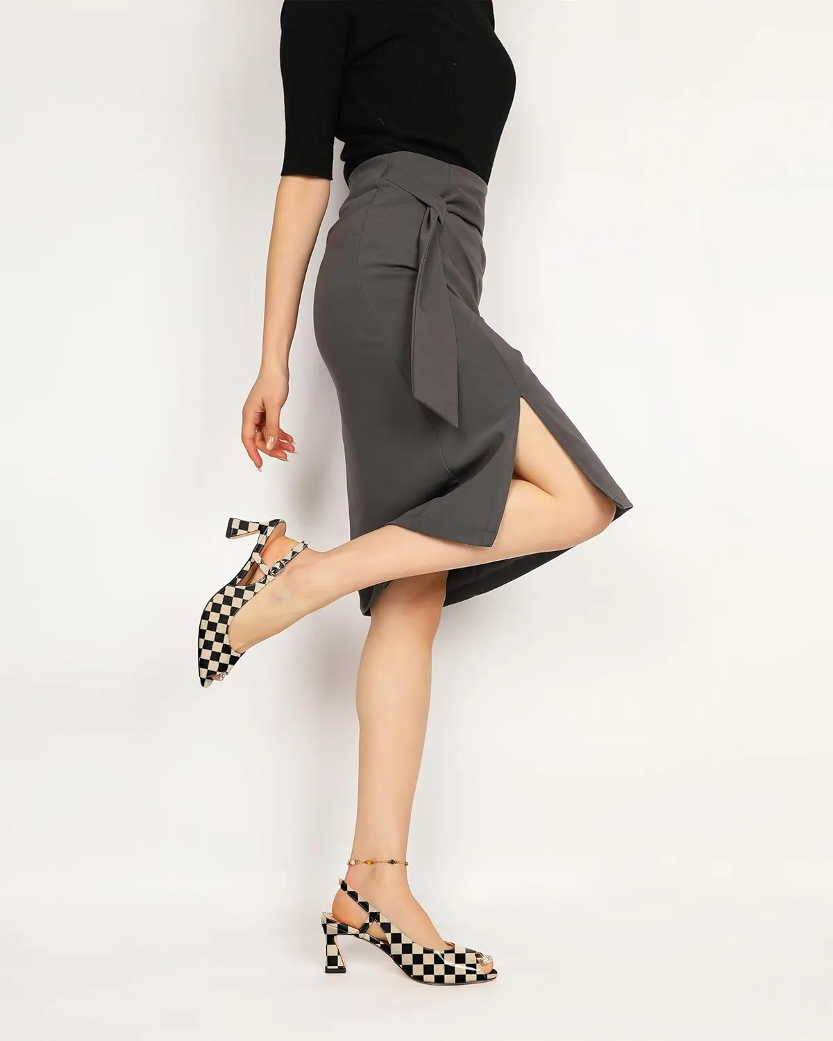 Joseywade Women Slingback Low Kitten Heel Pumps 2.5'' Heeled Sandals Peep Open Toe Ankle Strap Dress Shoes