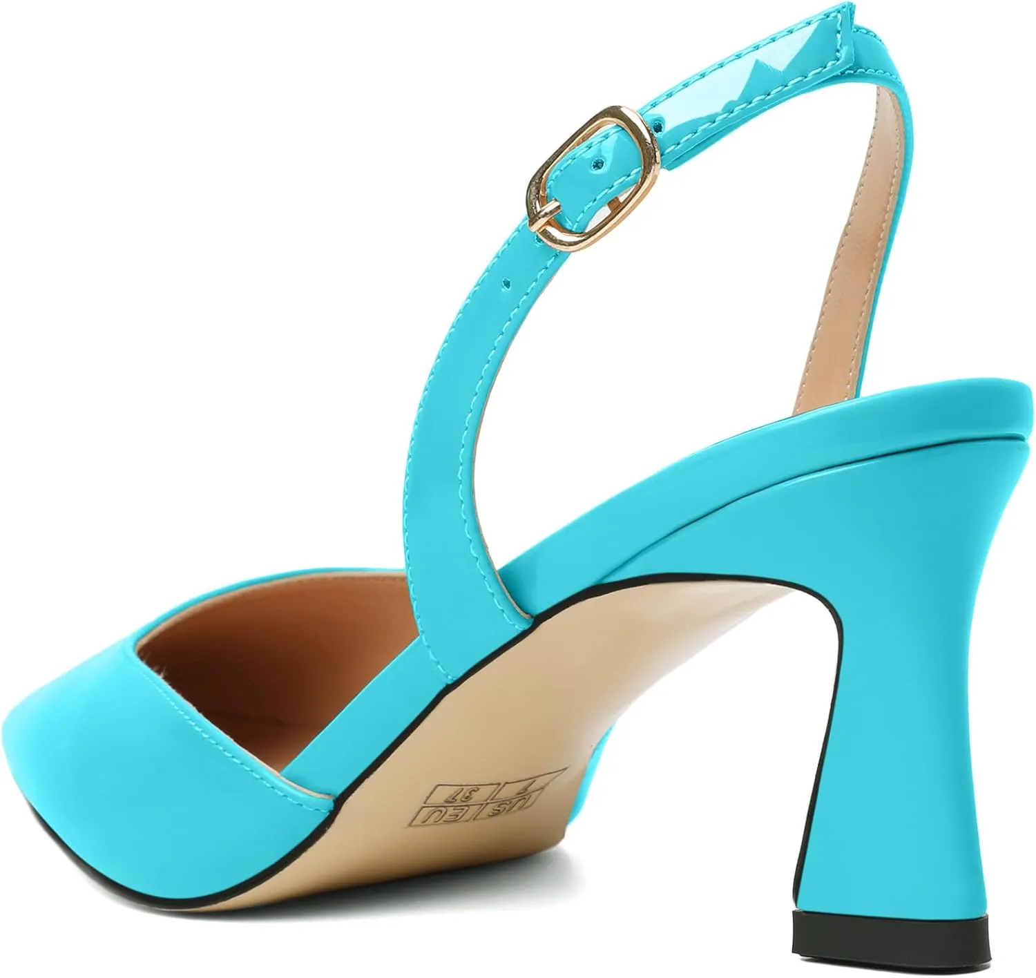 Joseywade Women Slingback Low Kitten Heel Pumps 2.5 Inch Heeled Sandals Closed Toe Ankle Strap Dress Shoes