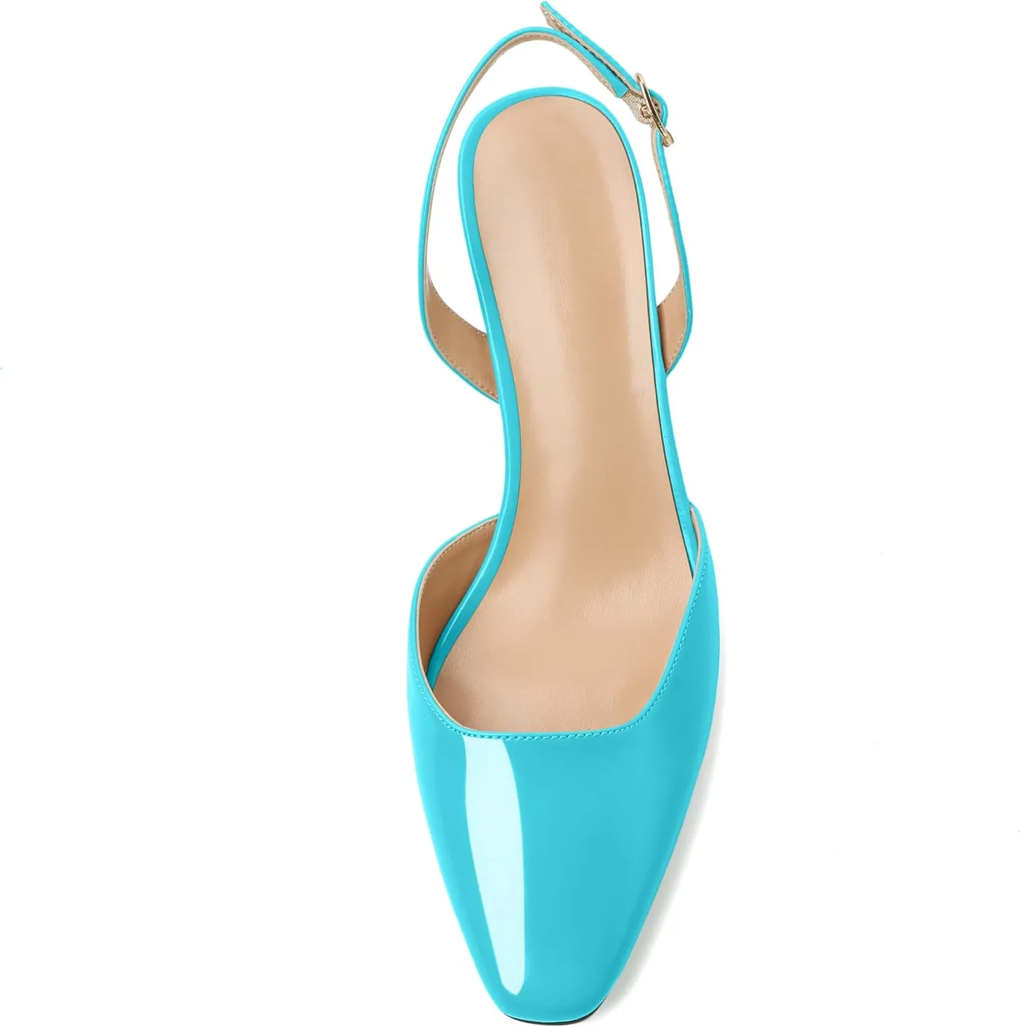 Joseywade Women Slingback Low Kitten Heel Pumps 2.5 Inch Heeled Sandals Closed Toe Ankle Strap Dress Shoes