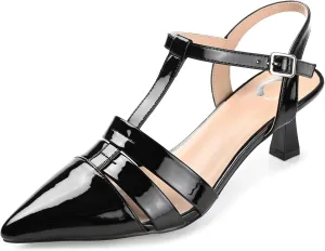 Journee Collection Womens Jazlynn Patent Pointed Toe Pumps