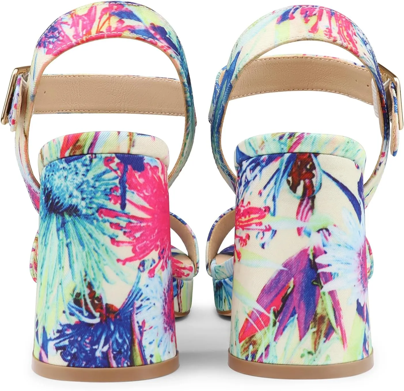 JOY IN LOVE Women's Chunky Platform High Heels Ankle Strap Block Heel Sandals