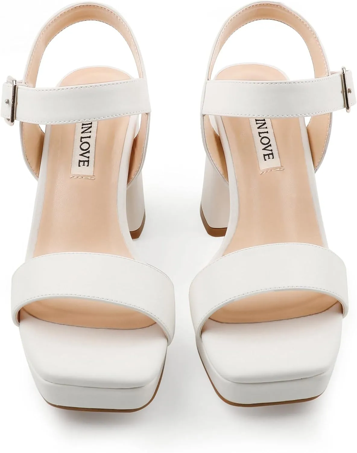 JOY IN LOVE Women's Chunky Platform High Heels Ankle Strap Block Heel Sandals