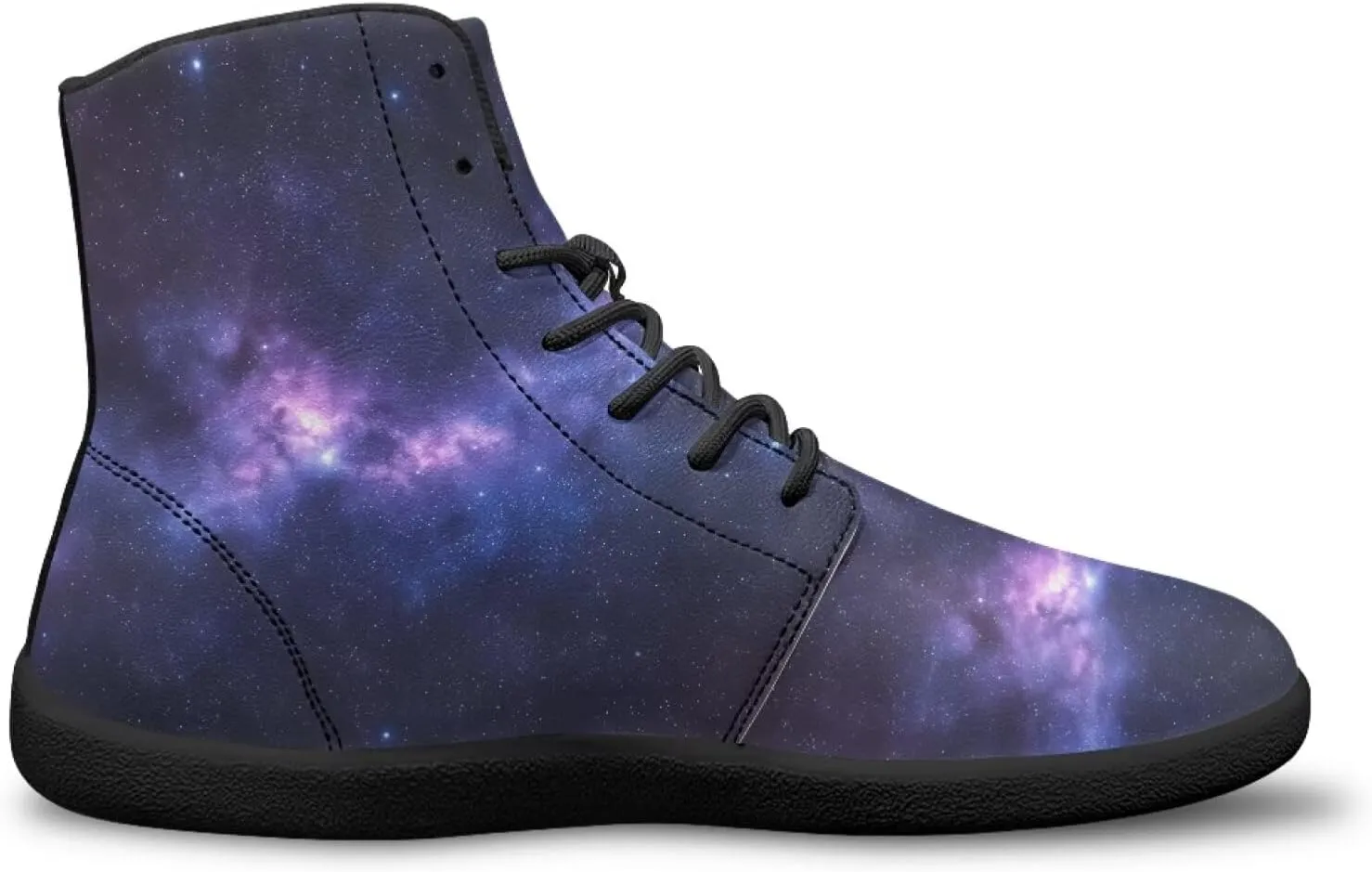 JoyLamoria Skull Rose Butterfly High Top Women Shoes Fashion Lace Walking Tennis Shoes Leather Hip Hop Street Sneaker
