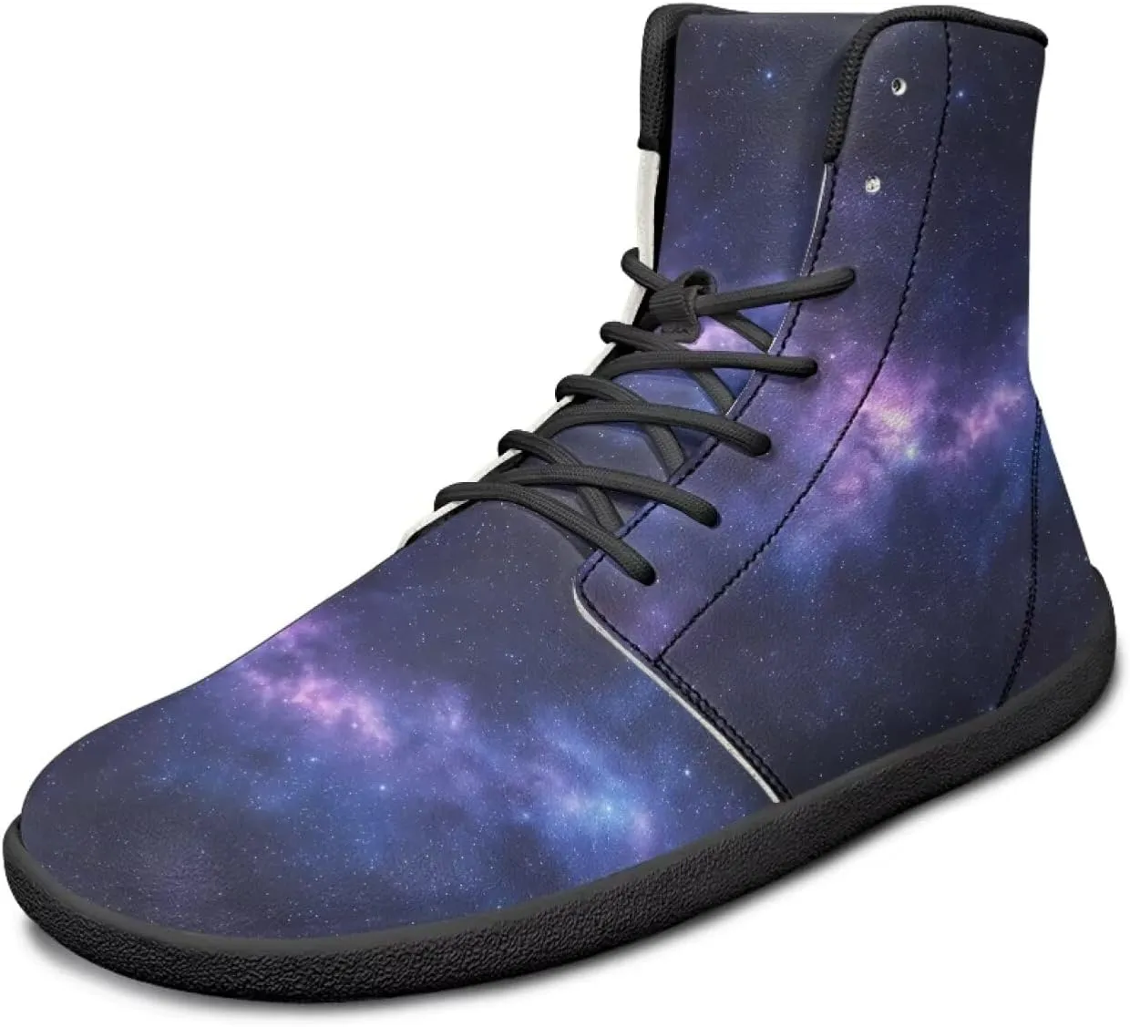 JoyLamoria Skull Rose Butterfly High Top Women Shoes Fashion Lace Walking Tennis Shoes Leather Hip Hop Street Sneaker