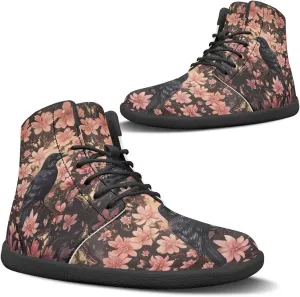 JoyLamoria Skull Rose High Top Sneakers Women Leather Causal Lace Shoes Fashion 2025 Walking Tennis Dress Shoe