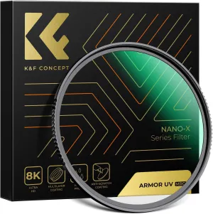 K&F Concept 77mm Explosive-Proof MCUV Lens Protection Filter 28 Multi-Layer Coatings Ultra-Slim HD Waterproof Scratch Resistant Lens UV Filter for 4K/8K Photography (Nano-X Series)