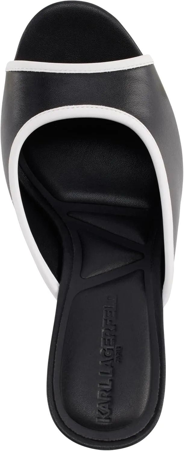 Karl Lagerfeld Paris Women's Cushioned Insole Evening Chatura-Peep Toe Sandal Heeled