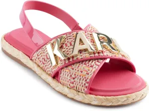 Karl Lagerfeld Paris Women's Cushioned Insole Everyday Charla-Slingback Sandal Flat