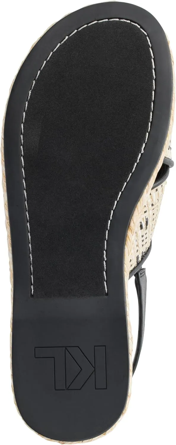 Karl Lagerfeld Paris Women's Cushioned Insole Everyday Charla-Slingback Sandal Flat