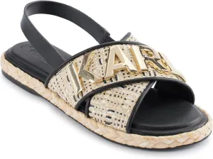 Karl Lagerfeld Paris Women's Cushioned Insole Everyday Charla-Slingback Sandal Flat