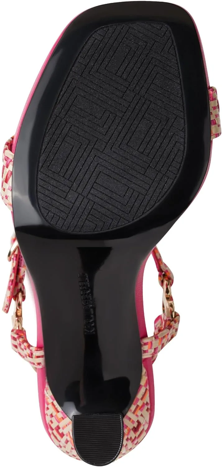 Karl Lagerfeld Paris Women's Evening Cushioned Insole Cybil-Ankle Strap Sandal Heeled