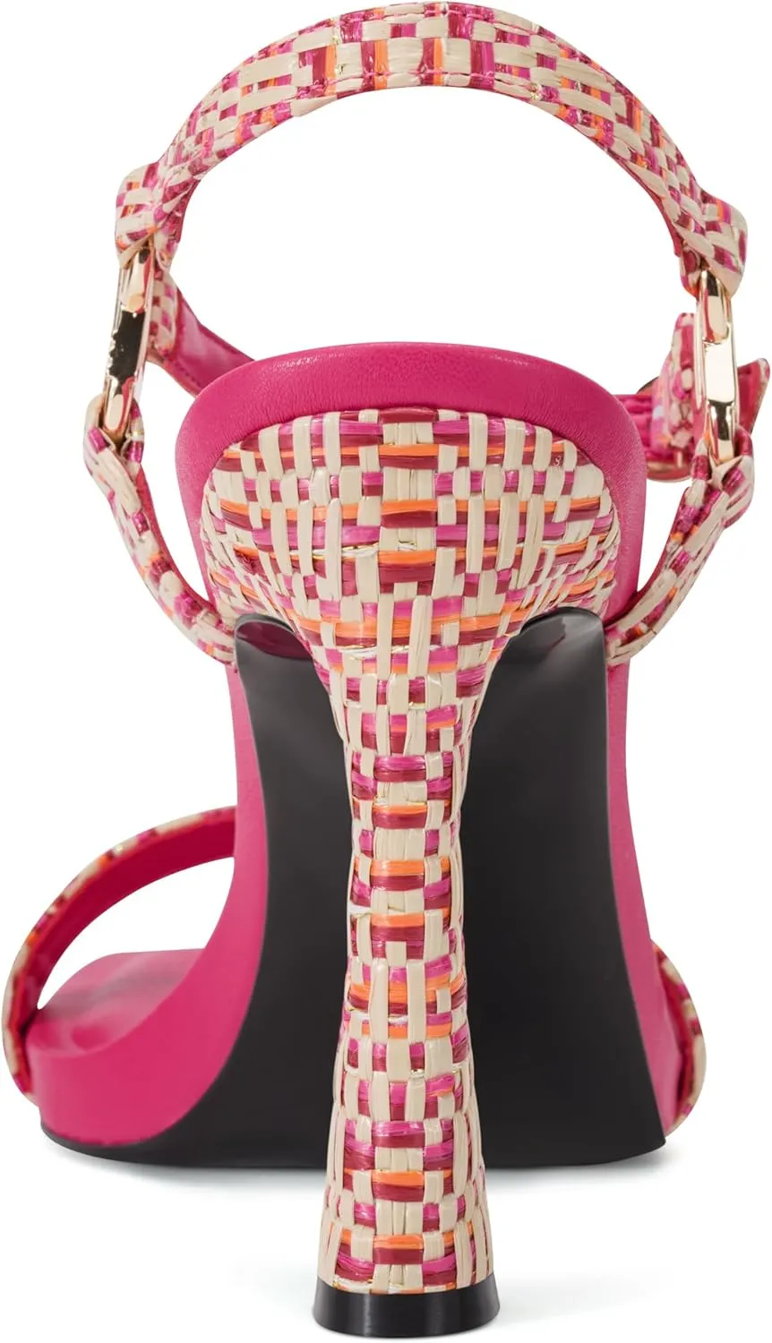 Karl Lagerfeld Paris Women's Evening Cushioned Insole Cybil-Ankle Strap Sandal Heeled