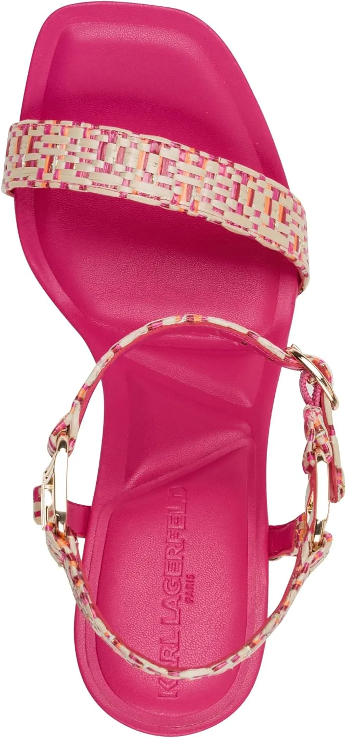 Karl Lagerfeld Paris Women's Evening Cushioned Insole Cybil-Ankle Strap Sandal Heeled