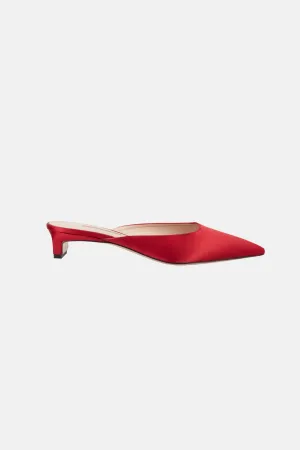 Katy Shoe In Red Satin