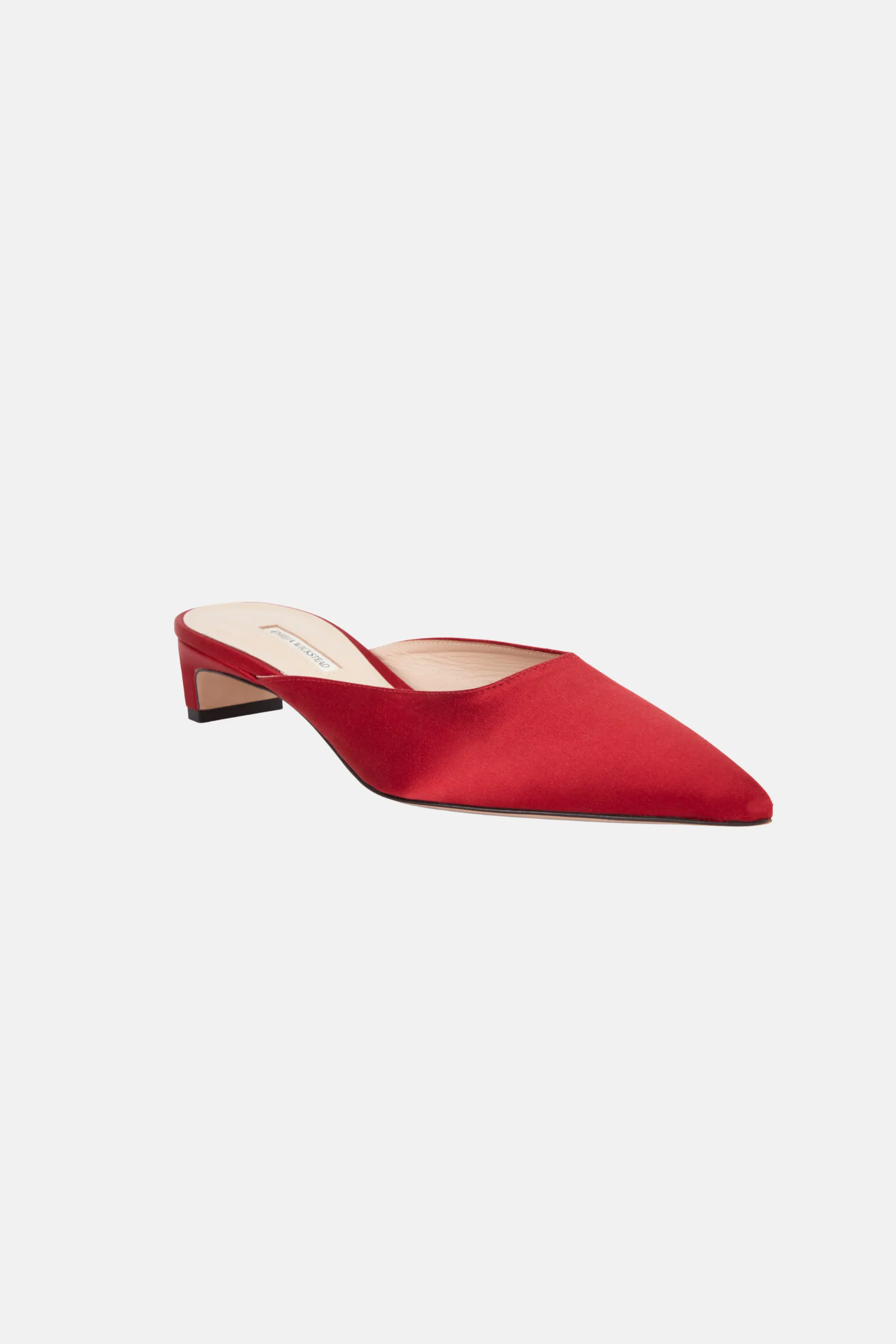Katy Shoe In Red Satin