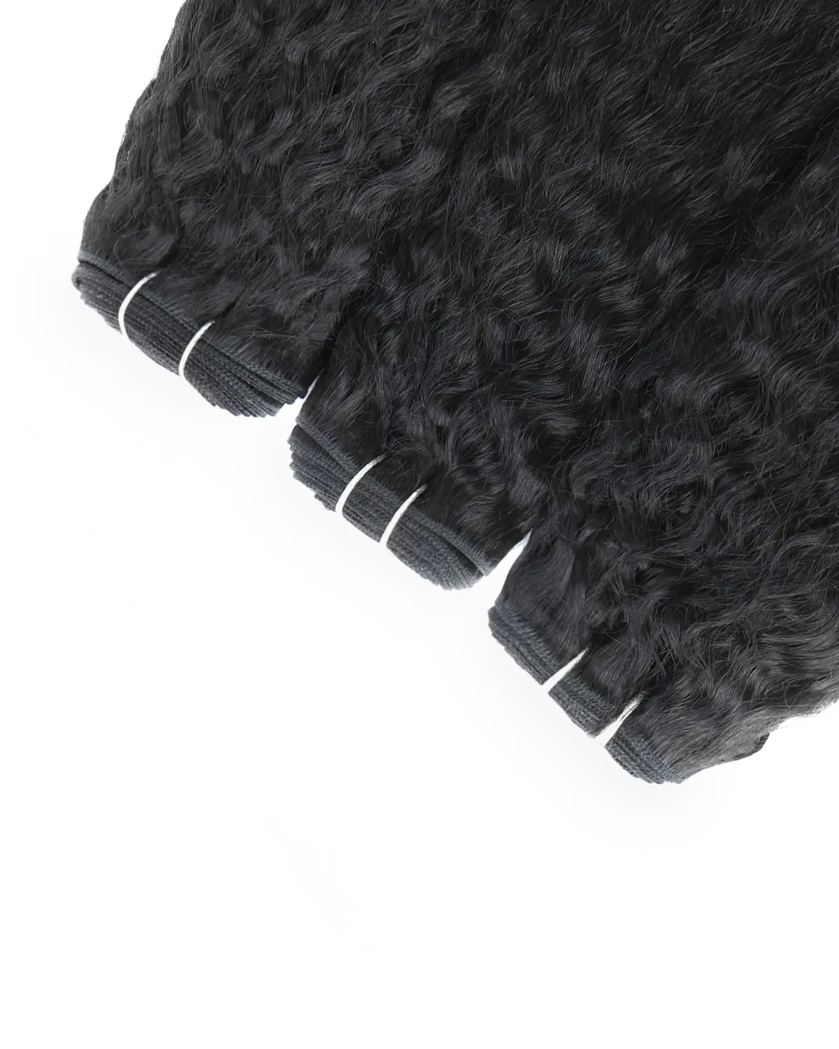 Kinky Straight Bundles Human Hair 100% Virgin Remy Brazilian 16 18 20 Inch Yaki 3 Bundles For Women Natural Black Color