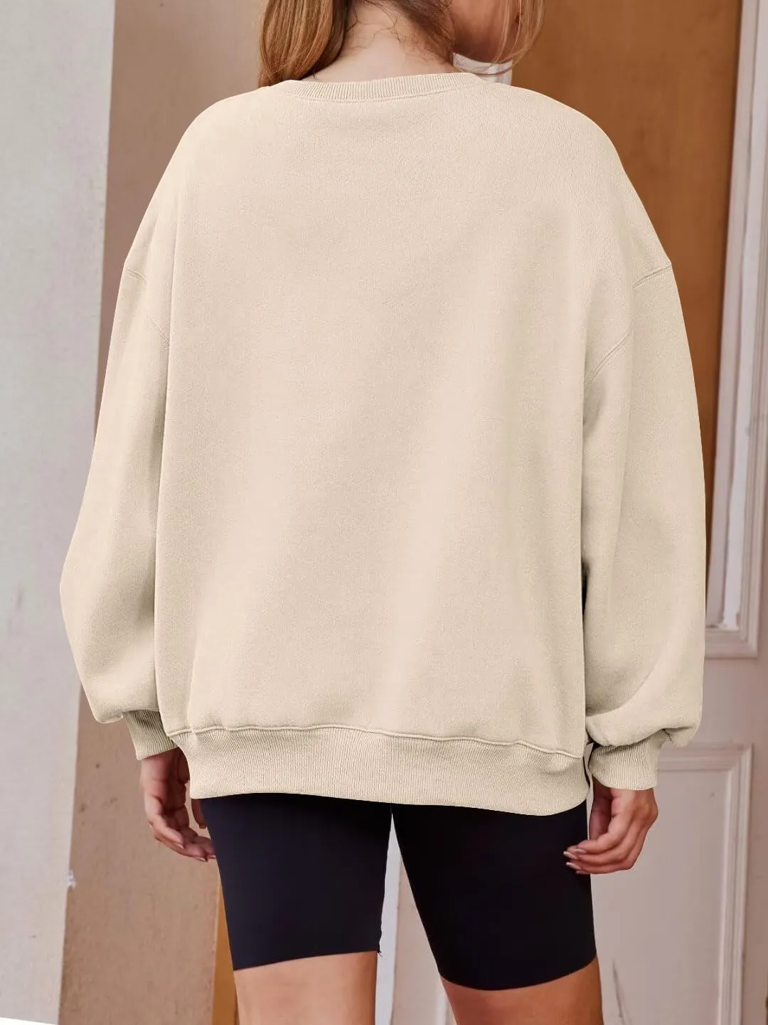 Lacozy Womens USA Graphic Sweatshirts American flag Crewneck Long Sleeve Sweater Loose Fleece Tops Fall Winter Clothes