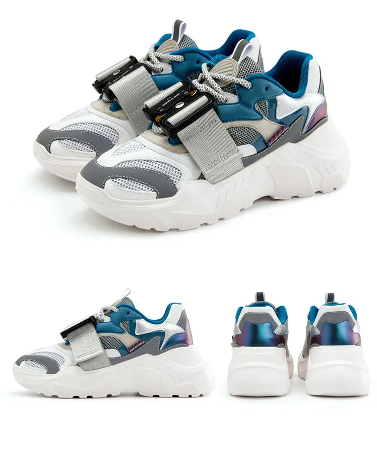Ladies Buckle Chunky Sneaker 5536
