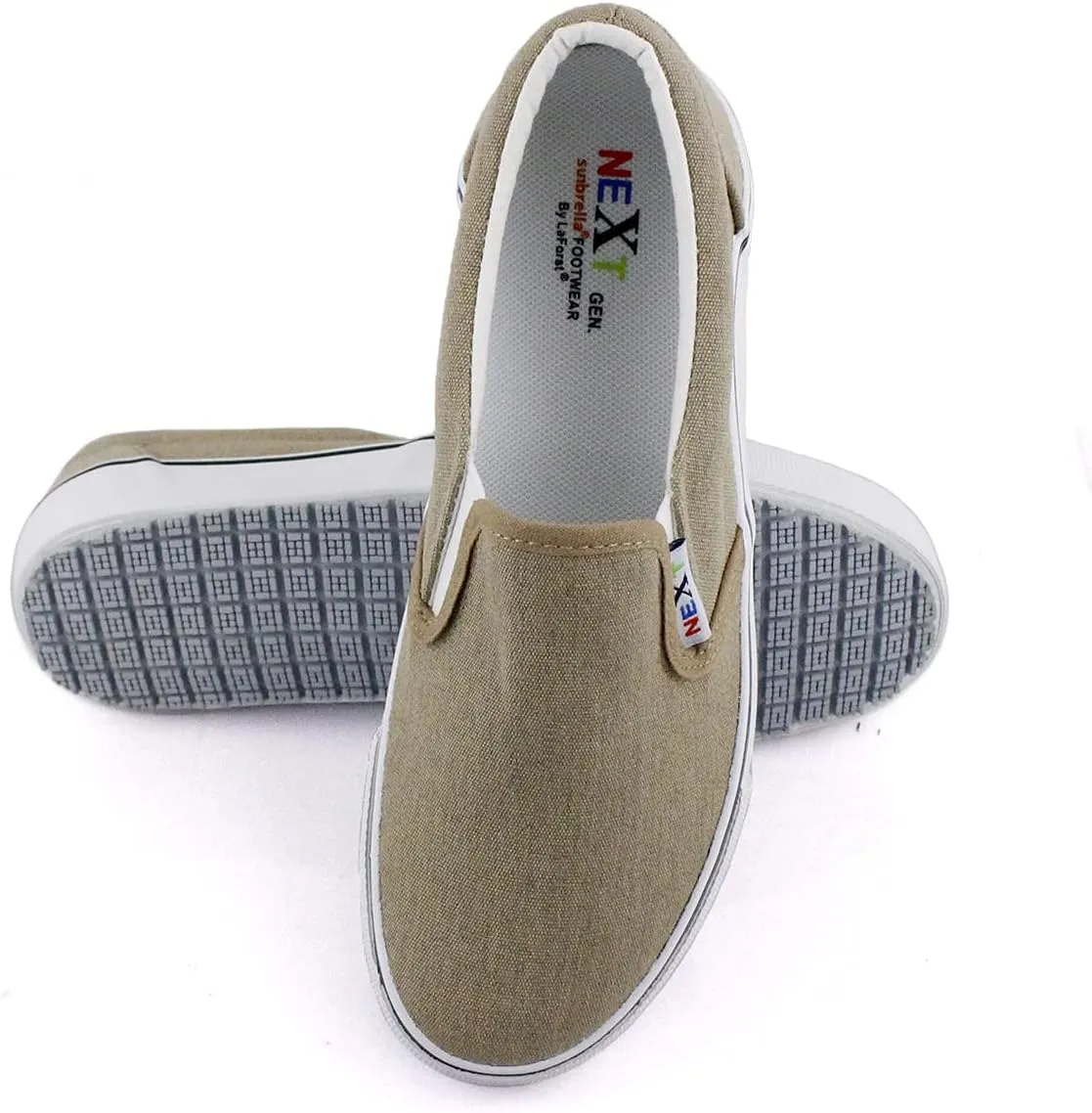 Laforst Mens Sunbrella Cotton Upper Nonslip Slip On Flat Fashion Shoes