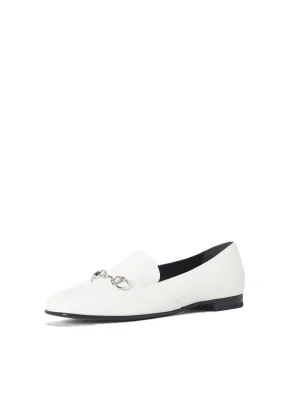 Leather Horsebit Loafer - White