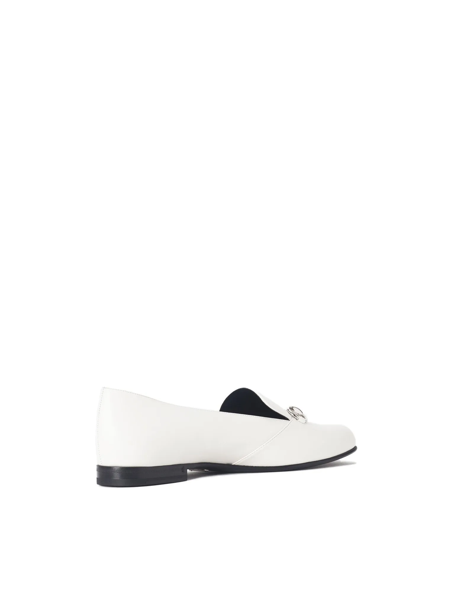Leather Horsebit Loafer - White
