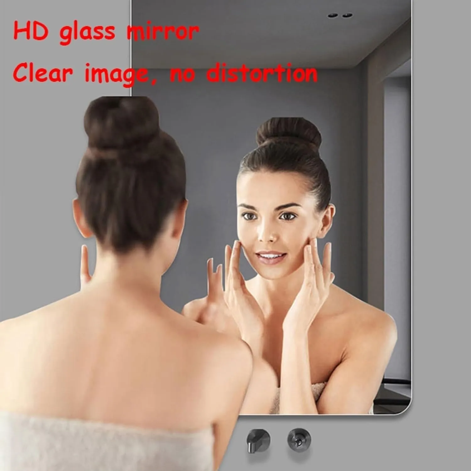 LED Lighted Tabletop Makeup Mirror with 360° Rotation,3 LED Light Strips/Round Dressing Table Mirror for Flawless Makeup Application
