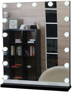 LED Makeup Mirror Kit HD Smart Touch Button European Style Flat Bottom Support Safe and Durable for Dressing Table Beauty Mirror (Size : 52x62cm)