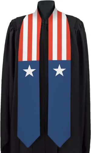 Liberia Graduation Sash National Flag Graduation Sash/Stole International Study Abroad Adult Unisex Country Flag Graduation Sash (Liberia)
