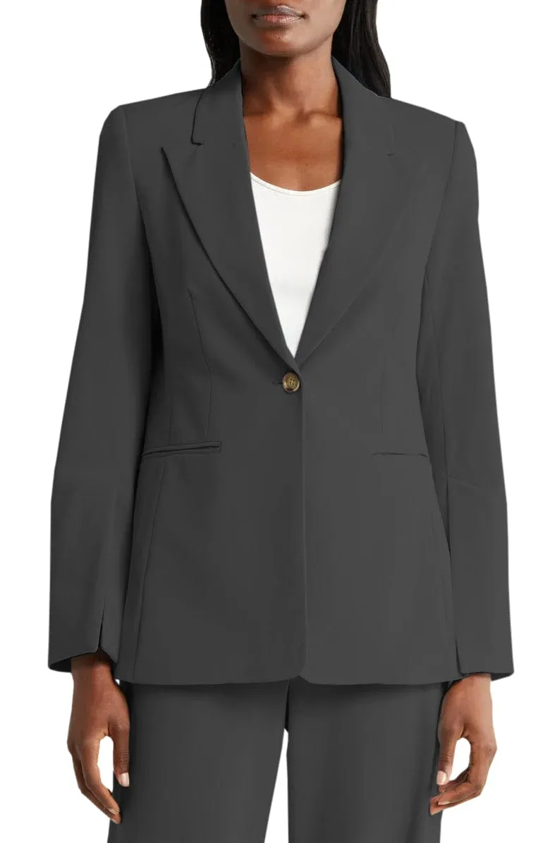 Light Blue 2 Piece Peak Lapel Single Buttons Women's Suit (Blazer Pants)