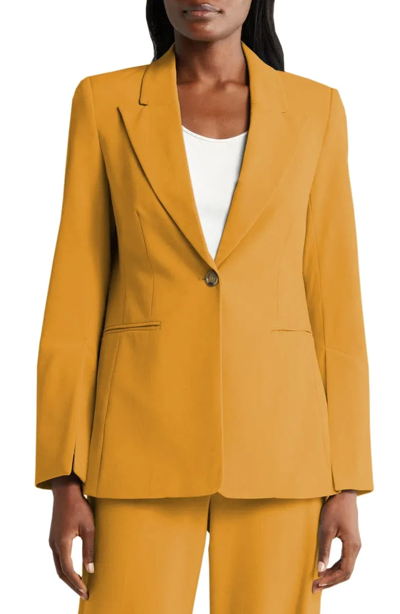 Light Blue 2 Piece Peak Lapel Single Buttons Women's Suit (Blazer Pants)