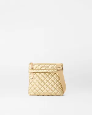 Light Gold Pearl Metallic Metro Flat Crossbody