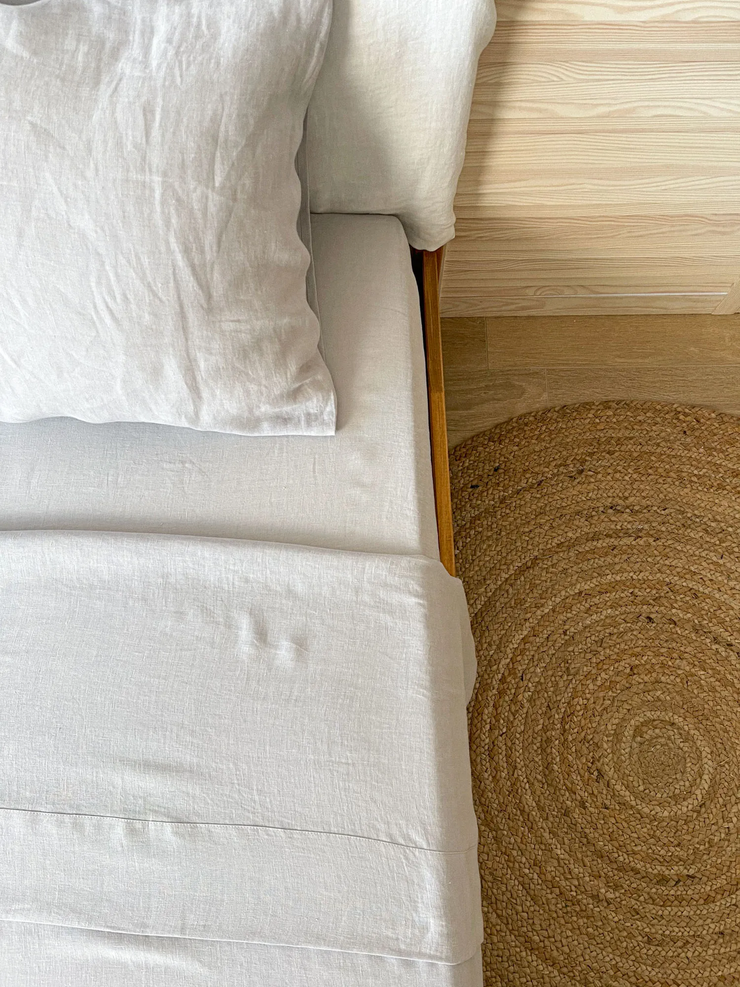 Light Grey Linen Flat Sheet