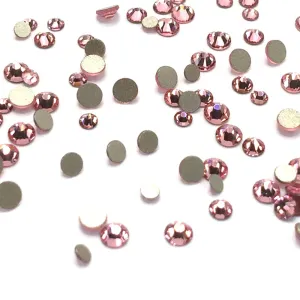Light Rose (223) Pink 2058 Austrian Crystal Austria Crystal Nail Art Tiny Small Mixed Sizes ss5 ss7 ss9 Flatbacks No Hotfix Rhinestones DIY blings gems stone