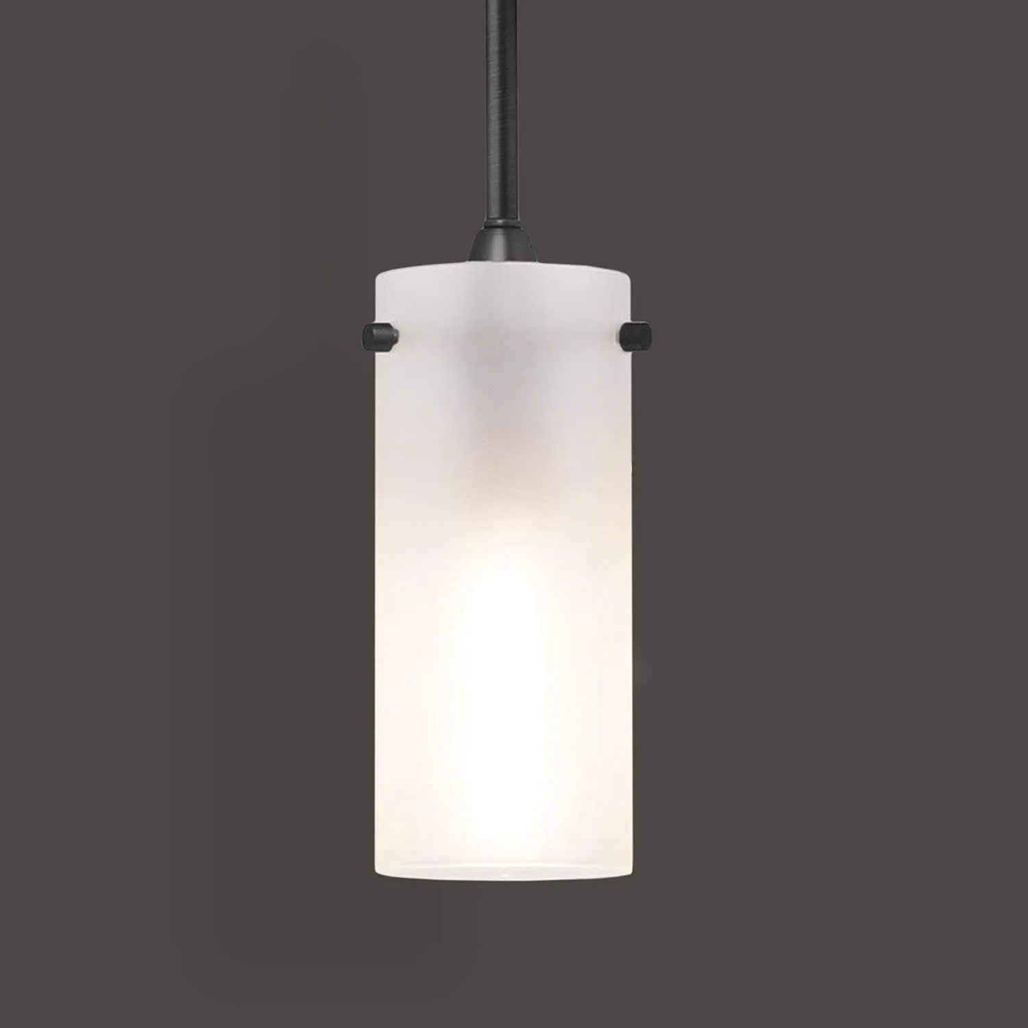 Linea di Liara Effimero Modern Matte Black Pendant Light Fixtures Over Kitchen Island Sink Lighting Ceiling Hanging Farmhouse Mini Metal Industrial Pendant Lighting Small Frosted Glass Shade