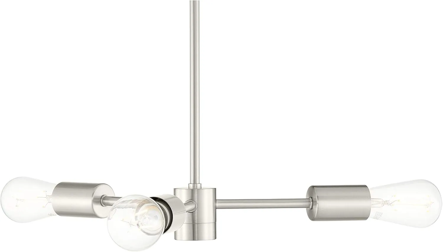 Linea di Liara Geneva 3-Light Pendant Lighting for Kitchen Sputnik Chandeliers for Dining Room Table Mid Century Modern Light Fixture Ceiling Nickel Sputnik Light Fixture, Bulbs Included, UL Listed