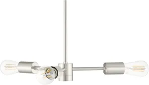 Linea di Liara Geneva 3-Light Pendant Lighting for Kitchen Sputnik Chandeliers for Dining Room Table Mid Century Modern Light Fixture Ceiling Nickel Sputnik Light Fixture, Bulbs Included, UL Listed