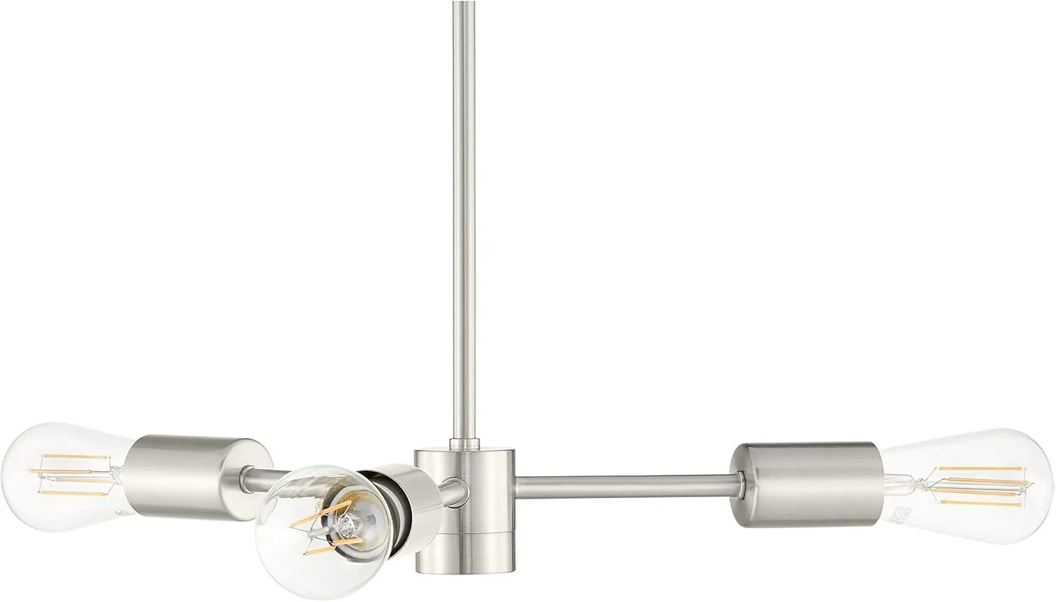 Linea di Liara Geneva 3-Light Pendant Lighting for Kitchen Sputnik Chandeliers for Dining Room Table Mid Century Modern Light Fixture Ceiling Nickel Sputnik Light Fixture, Bulbs Included, UL Listed