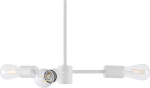 Linea di Liara Geneva 3-Light Pendant Lighting for Kitchen Sputnik Chandeliers for Dining Room Table Mid Century Modern Light Fixture Ceiling White Sputnik Light Fixture, Bulbs Included, UL Listed