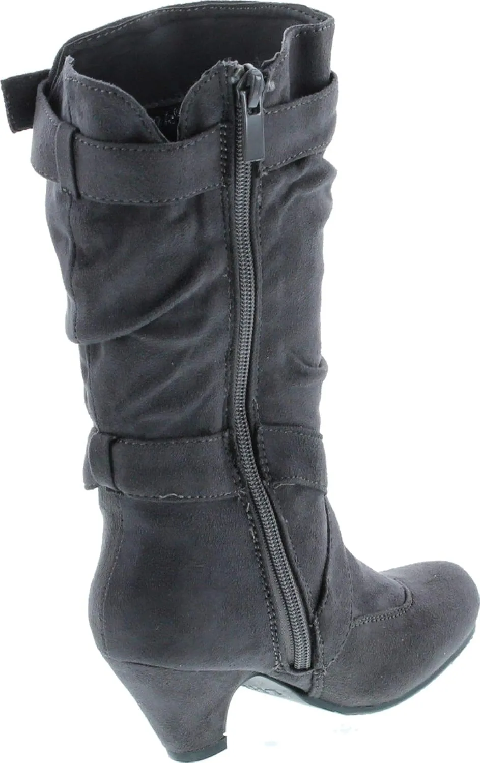 Link Little Girl's Pauline-38 Kitten Heel Boots with Decorative