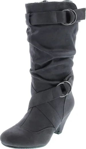 Link Little Girl's Pauline-38 Kitten Heel Boots with Decorative