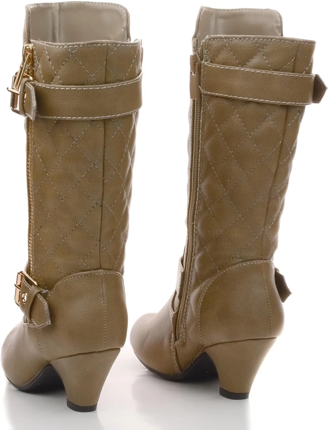 Link Little Girl's Pauline-38 Kitten Heel Boots with Decorative