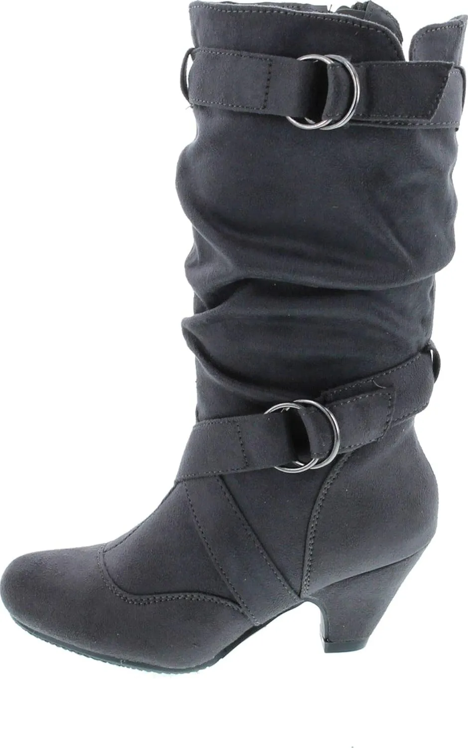Link Little Girl's Pauline-38 Kitten Heel Boots with Decorative