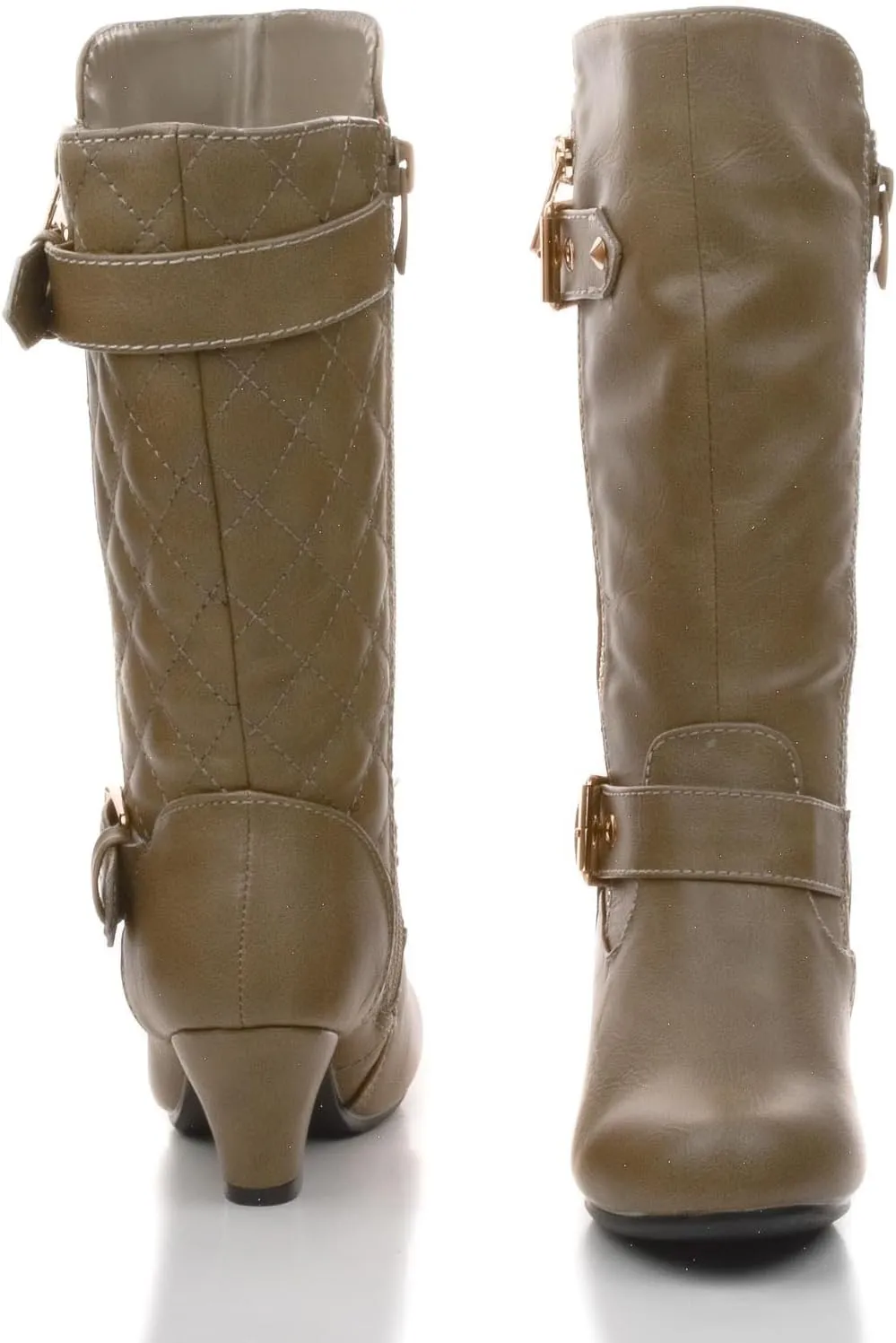 Link Little Girl's Pauline-38 Kitten Heel Boots with Decorative
