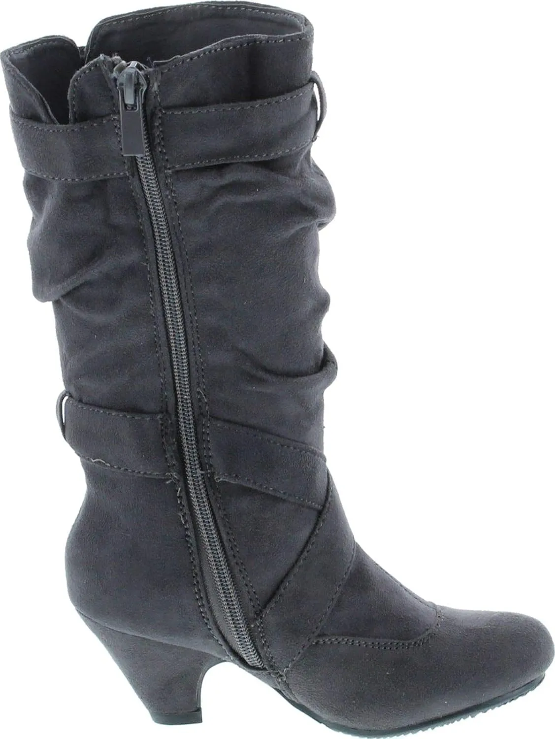 Link Little Girl's Pauline-38 Kitten Heel Boots with Decorative