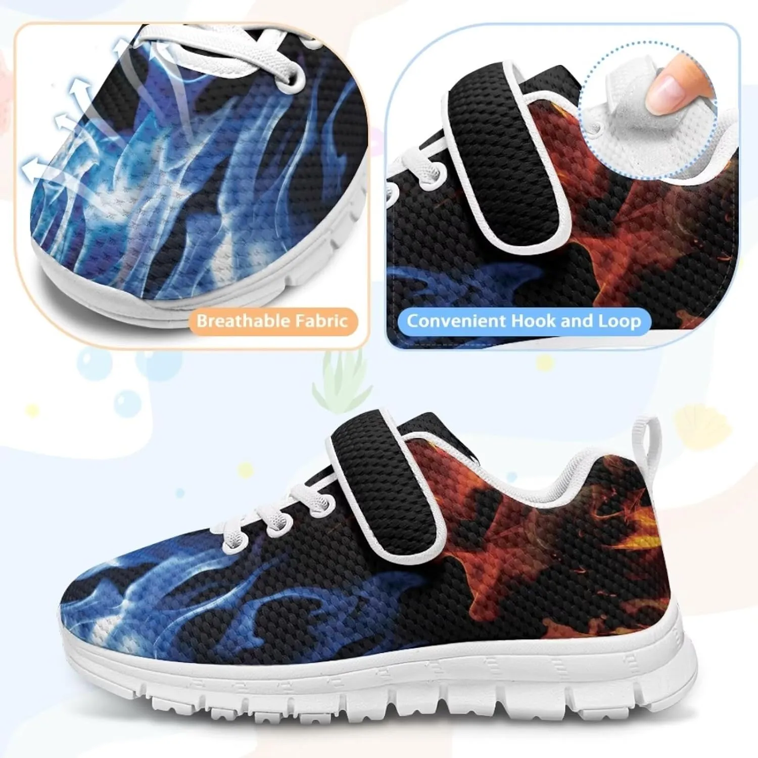 Little Boys Athletic Sneakers Sport Shoes Hook Loop Walking Strap Sneaker Hiking Birthday Shoe