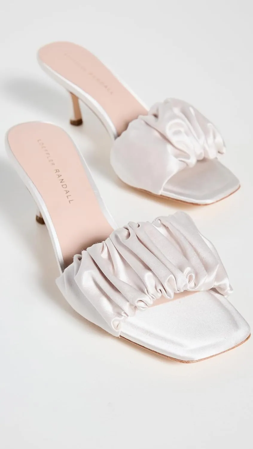 Loeffler Randall Women's Gathered Band Kitten Heel Sandals