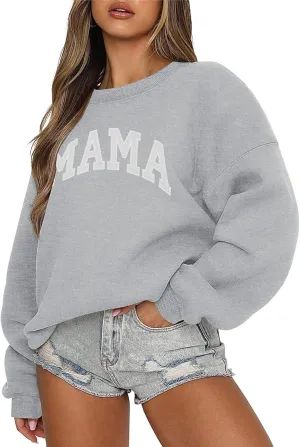 LOMON Crewneck Sweatshirt for Women Casual Oversized Pullover Hoodies Long Sleeve Fleece Tops Sweater