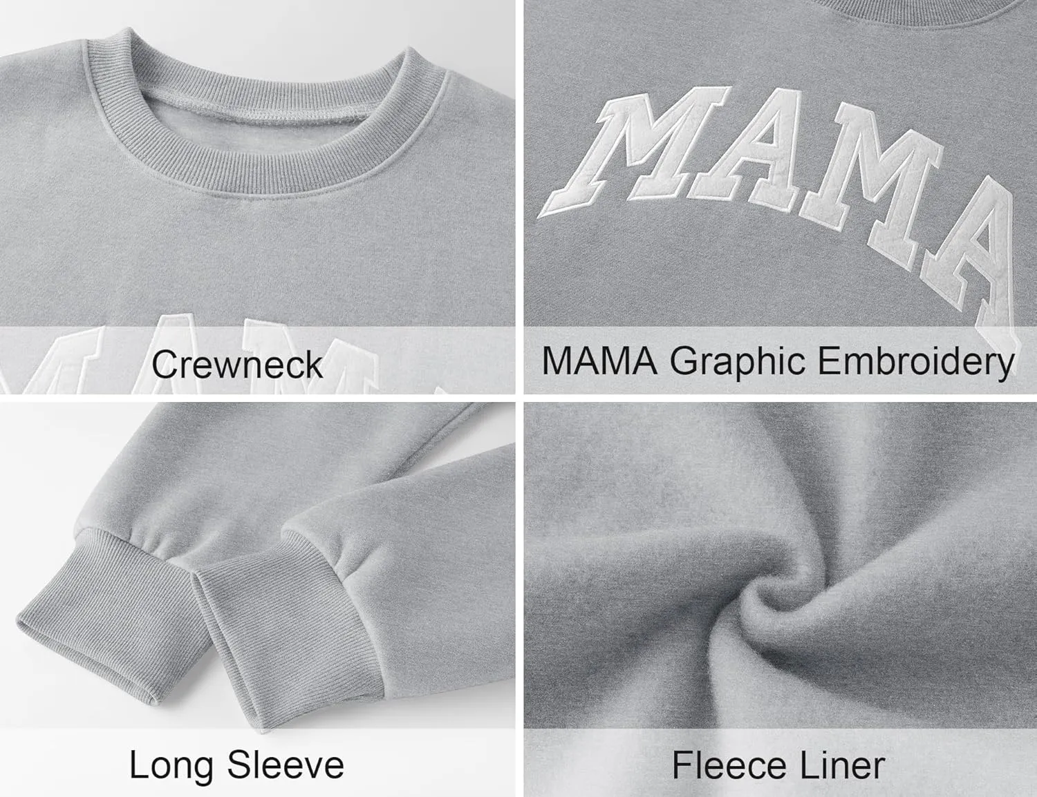 LOMON Crewneck Sweatshirt for Women Casual Oversized Pullover Hoodies Long Sleeve Fleece Tops Sweater