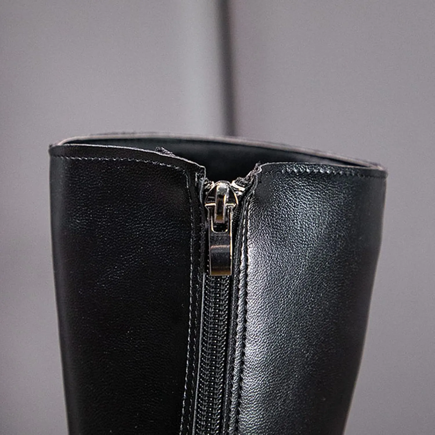 Long Leather Boots For Girls Kids Baby Toddler Zipper Leather Slip On Flat Boots Outdoor 𝐖aterproof Cozy Long Shoes